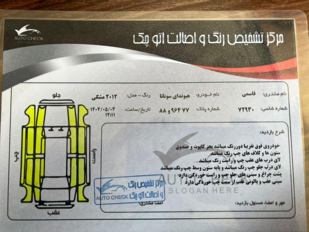 هیوندای سوناتا فول YF - 2012