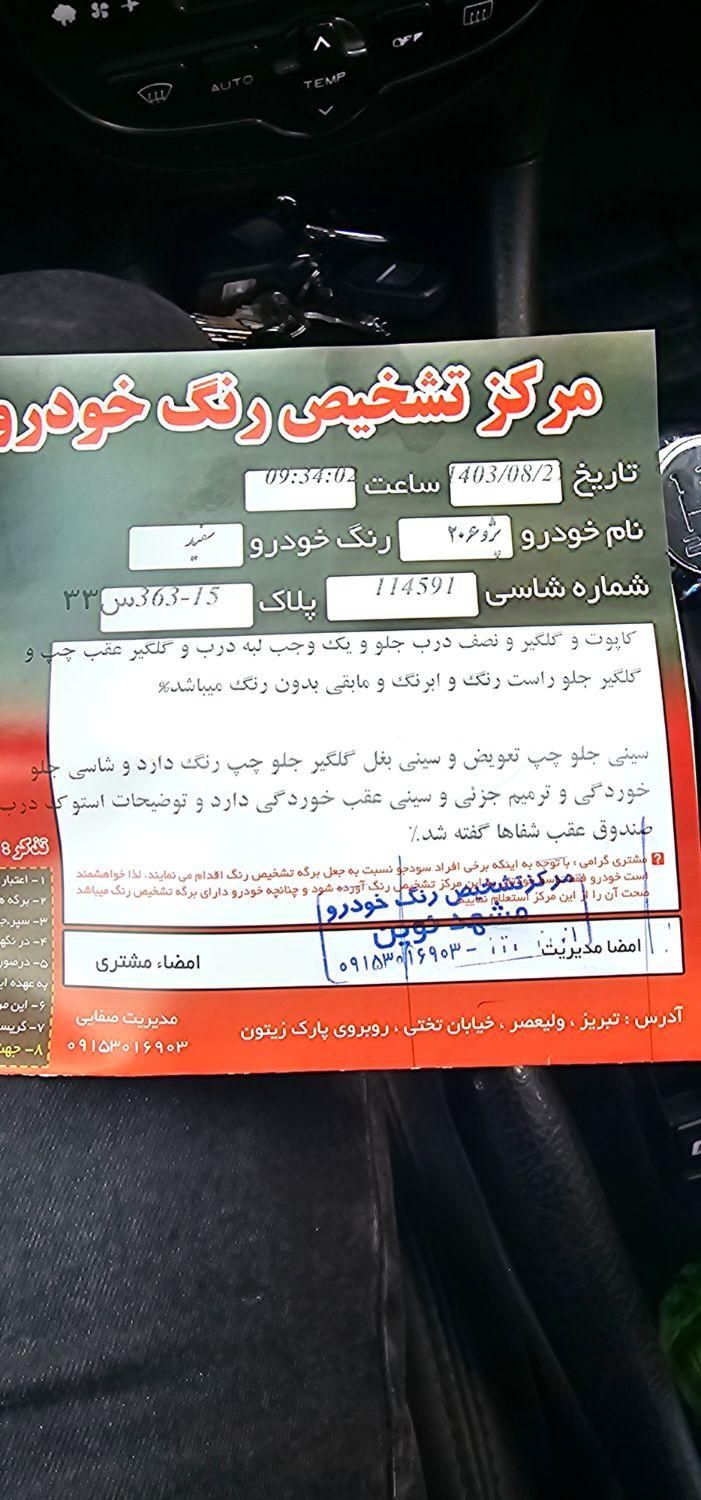 پژو 206 تیپ 5 - 1396