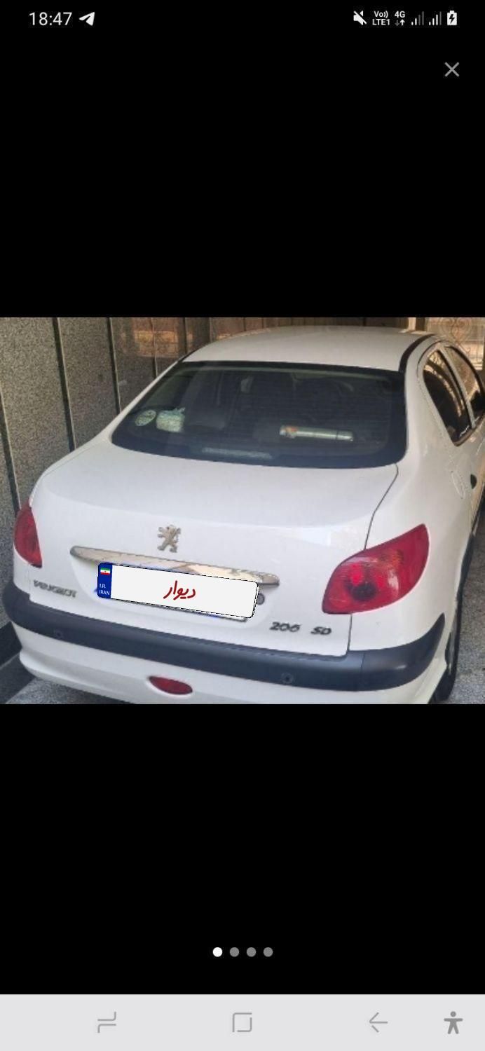 پژو ۲۰۶ صندوق دار v8 - 1396
