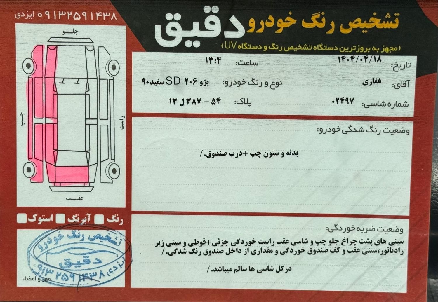 پژو ۲۰۶ صندوق دار v20 - 1390