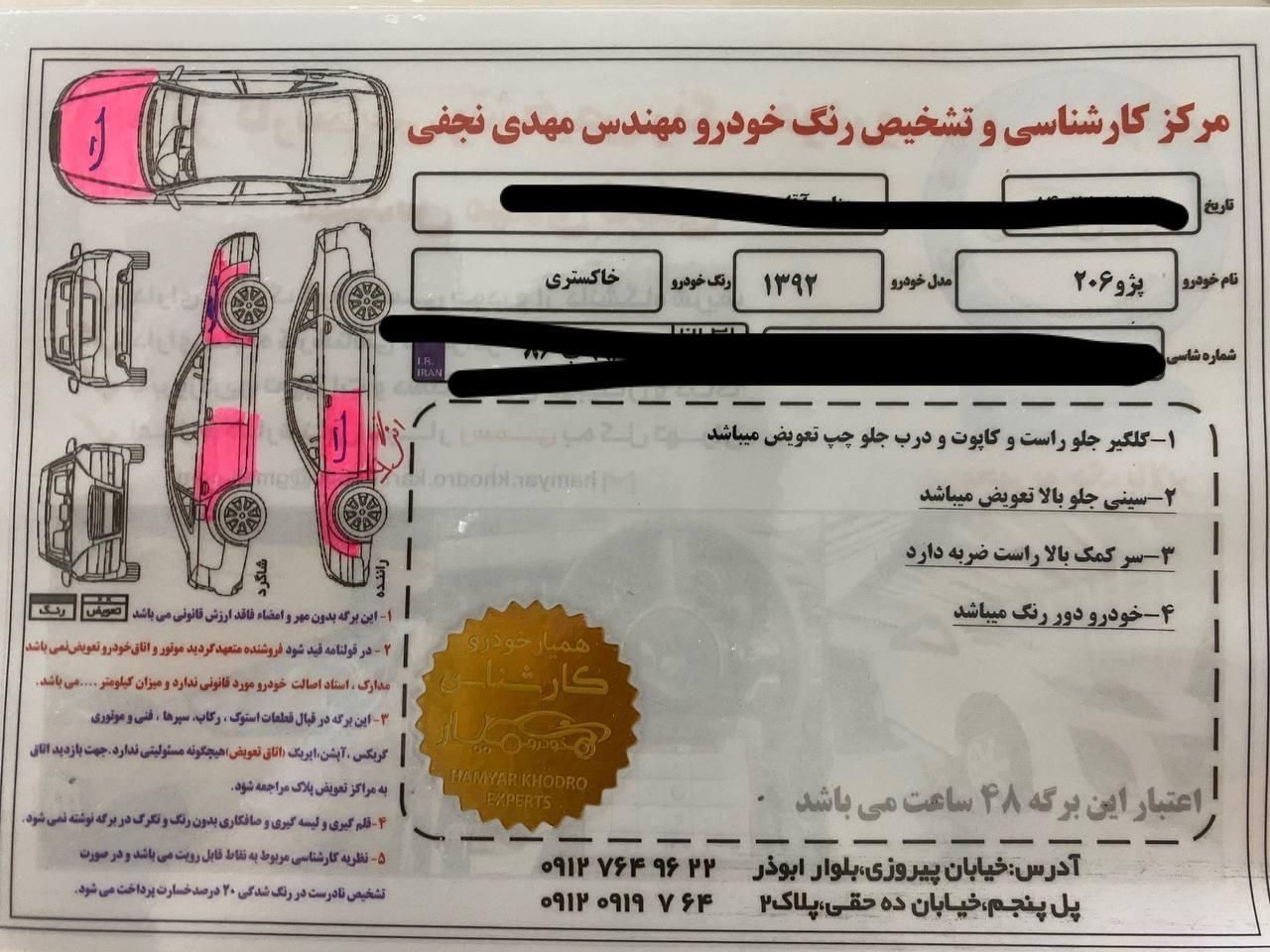 پژو 206 تیپ 5 - 1392