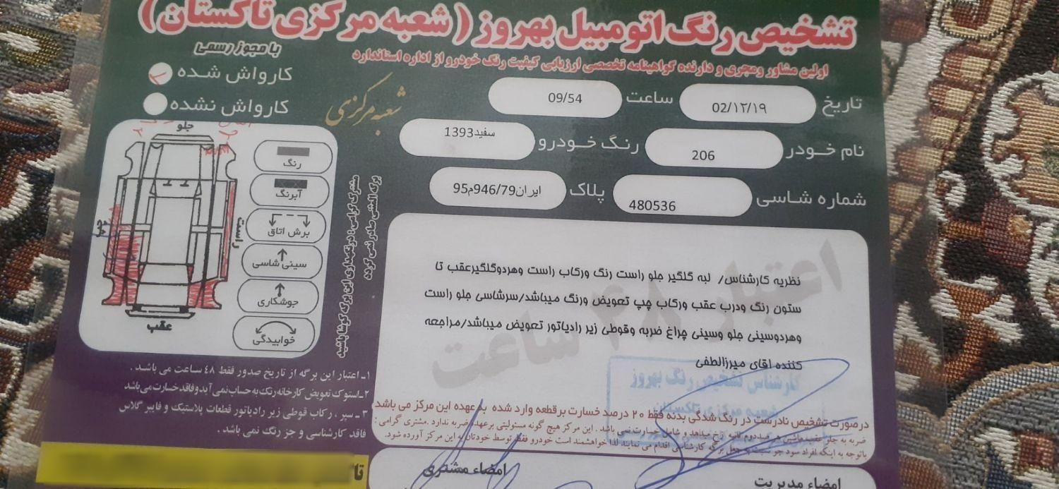 پژو 206 تیپ 5 - 1393