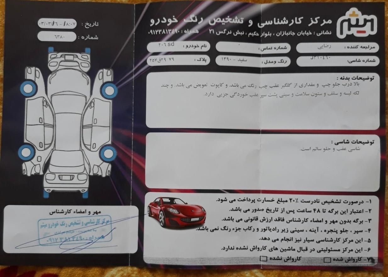 پژو ۲۰۶ صندوق دار v8 - 1390