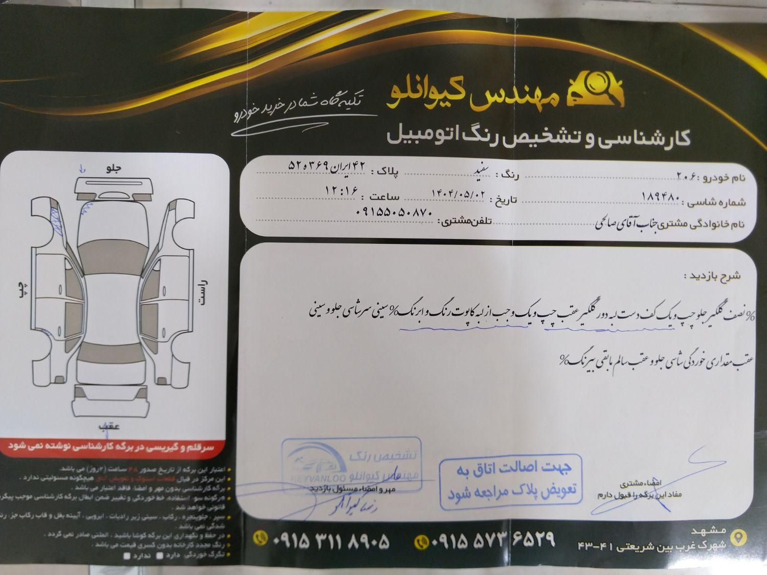 پژو 206 تیپ 2 - 1399