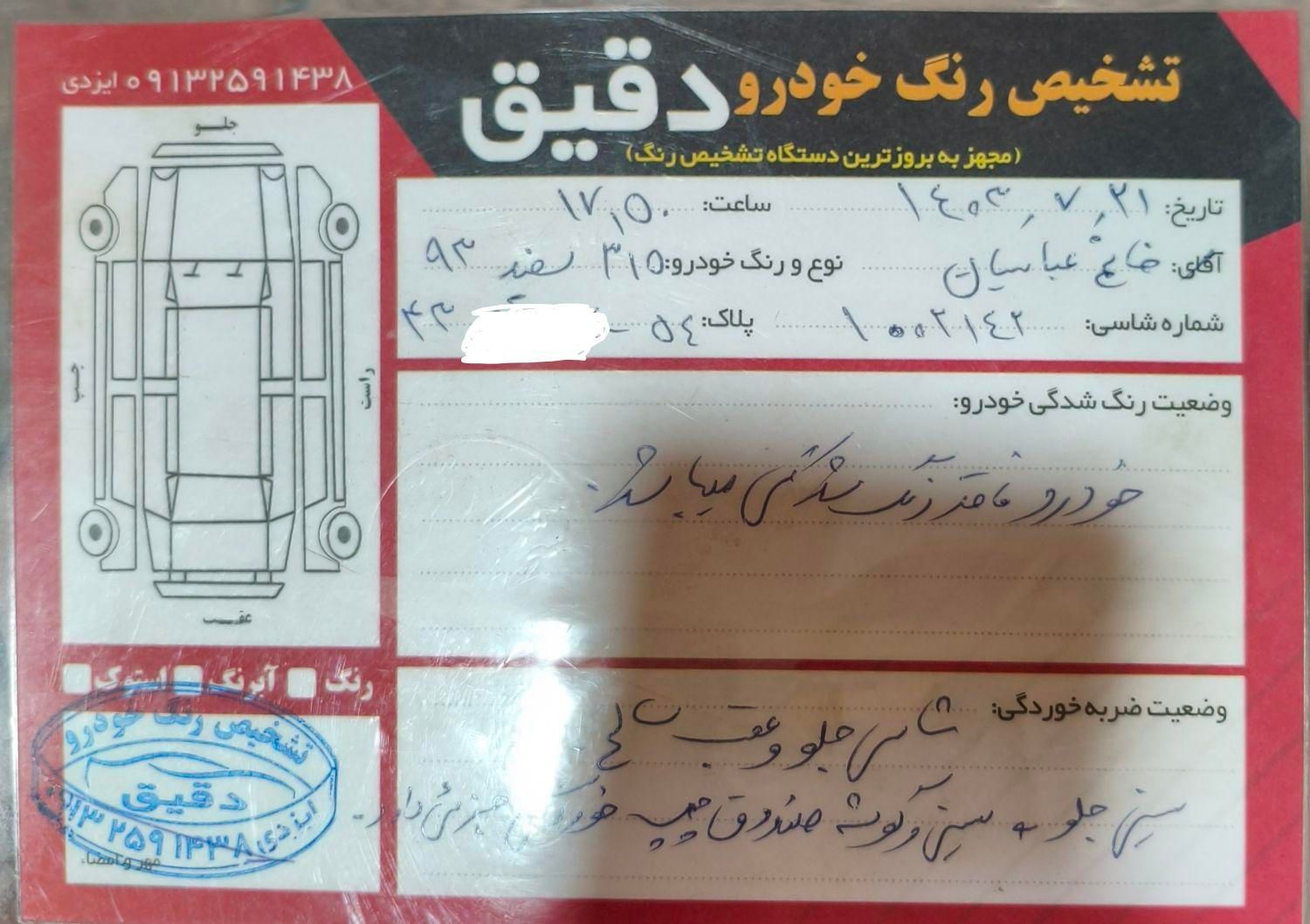 ام وی ام 315 صندوقدار ساده دنده ای - 1393