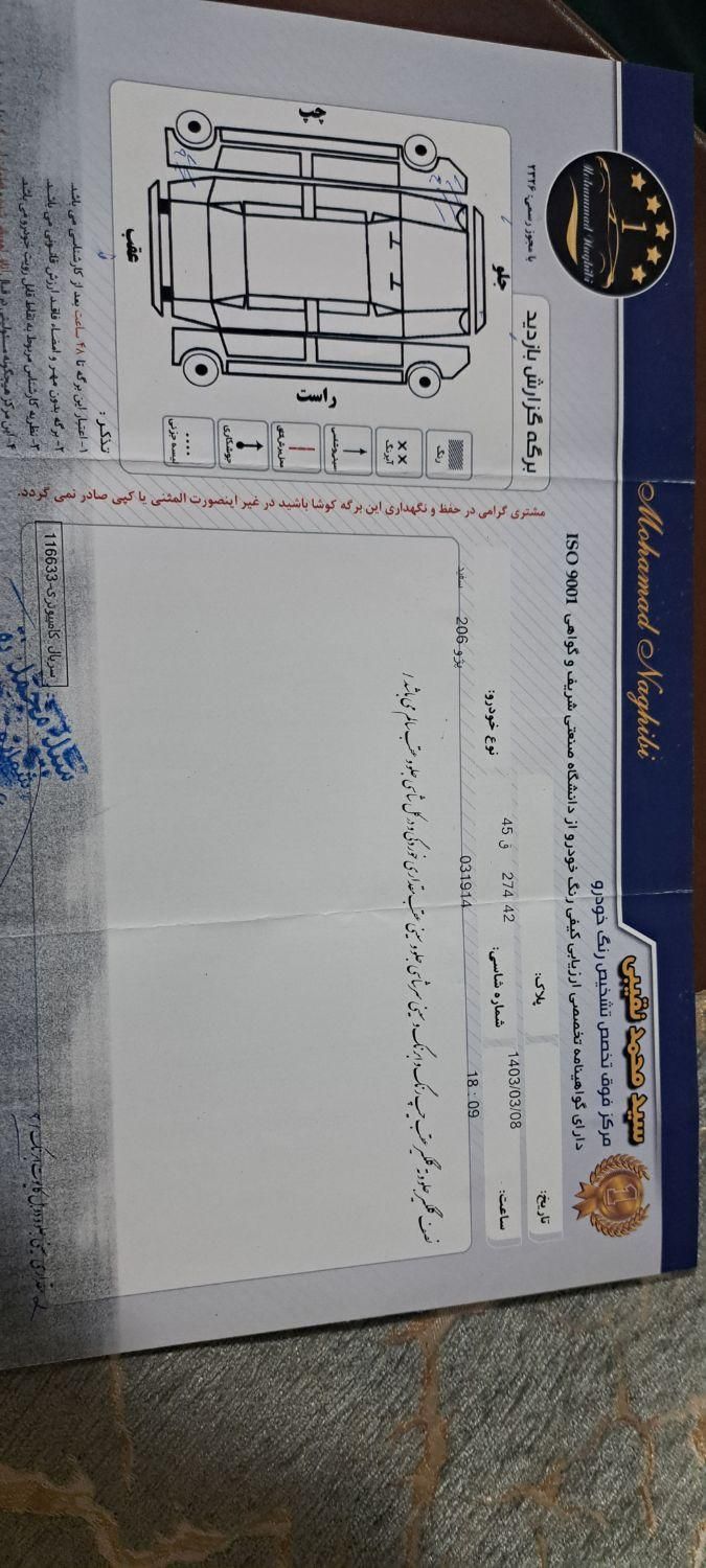 پژو 206 تیپ 2 - 1399