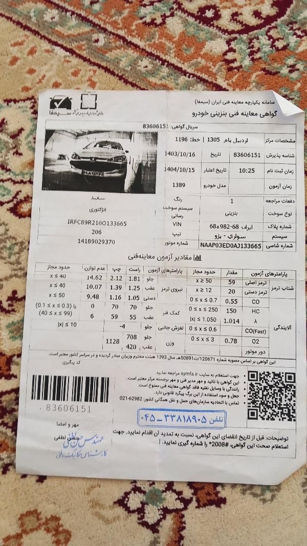 پژو 206 تیپ 2 - 1389