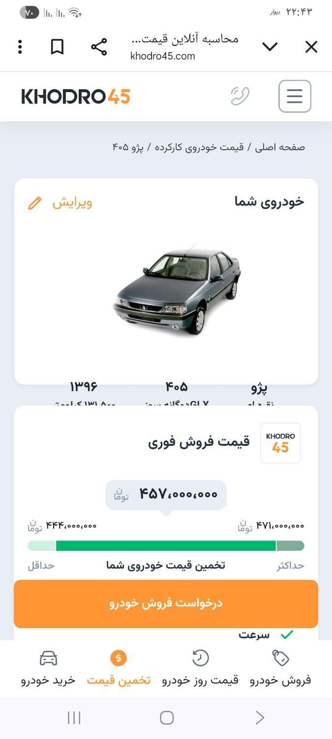 پژو 405 GLX - 1396