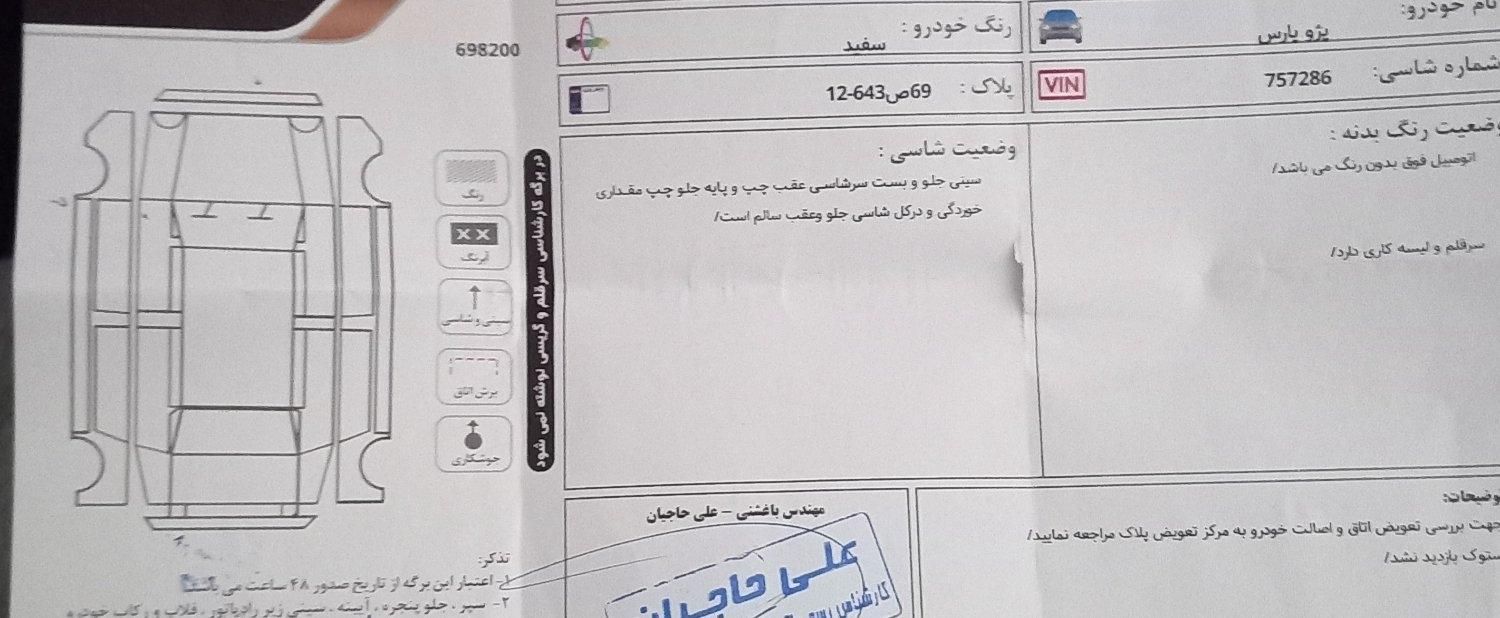 پژو پارس ELX-XU7P سفارشی - 1396