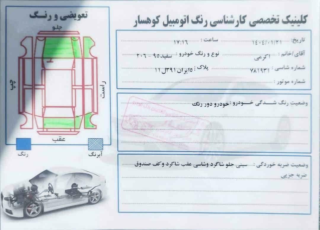 پژو ۲۰۶ صندوق دار v8 - 1395