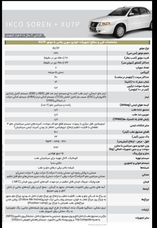خودرو سمند، سورن پلاس آگهی ann_19779359