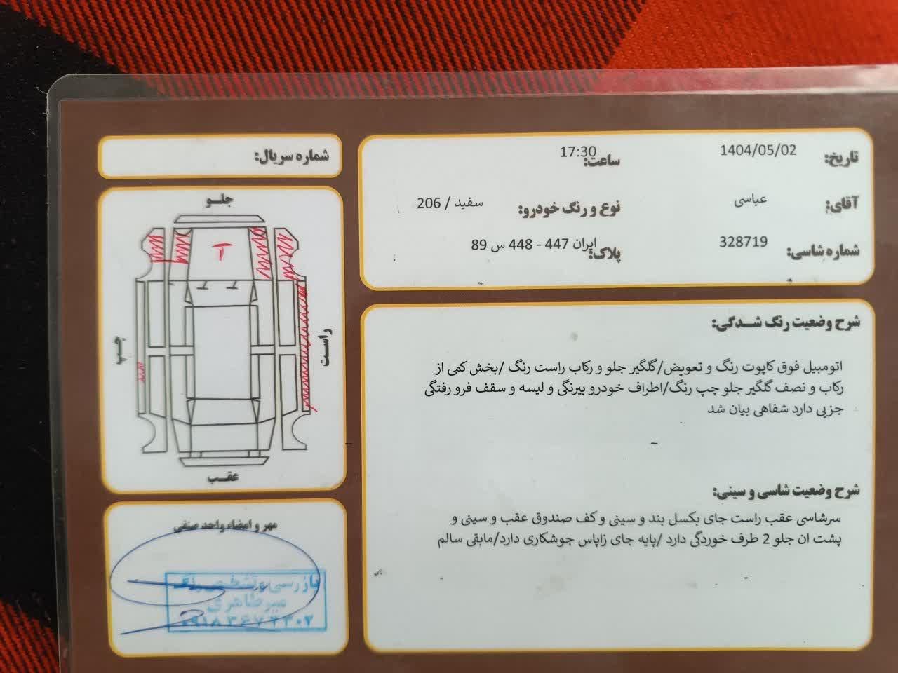 پژو 206 تیپ 5 - 1394