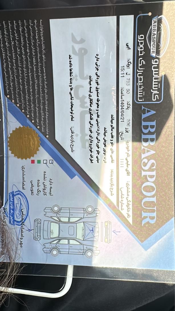 پژو 206 تیپ 5 - 1393