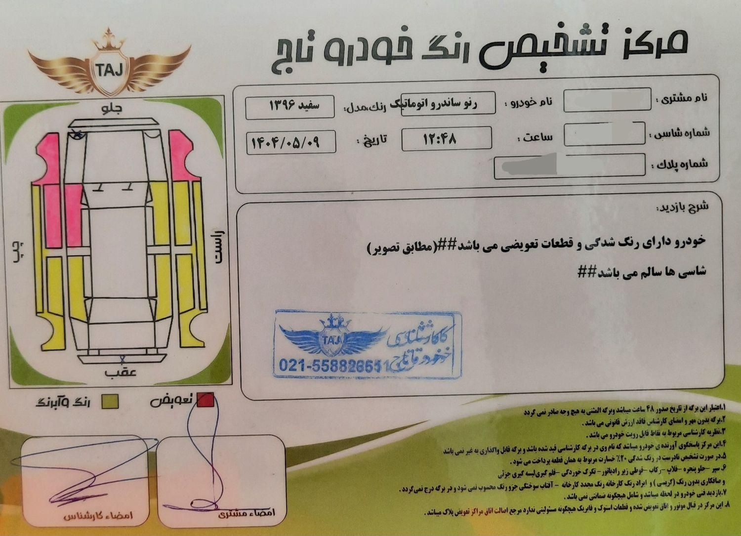 رنو ساندرو اتوماتیک - 1396
