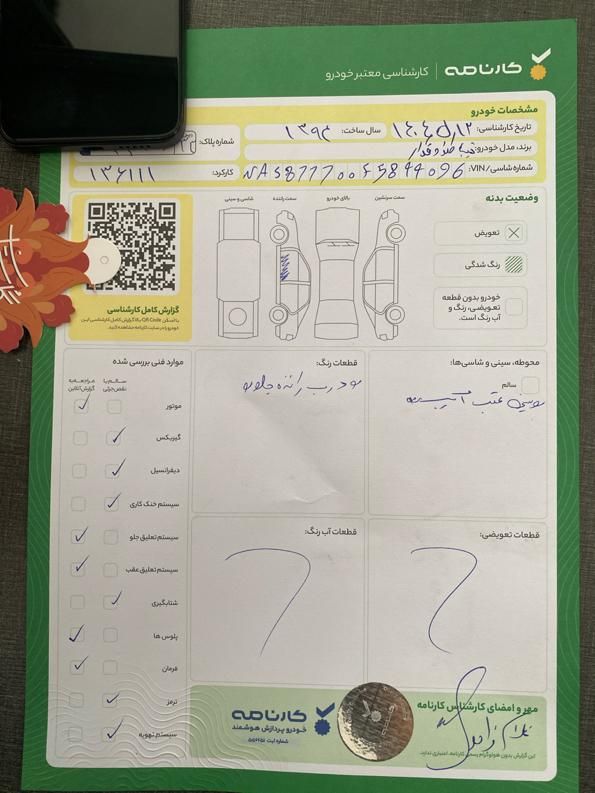 تیبا صندوق دار SX - 1394