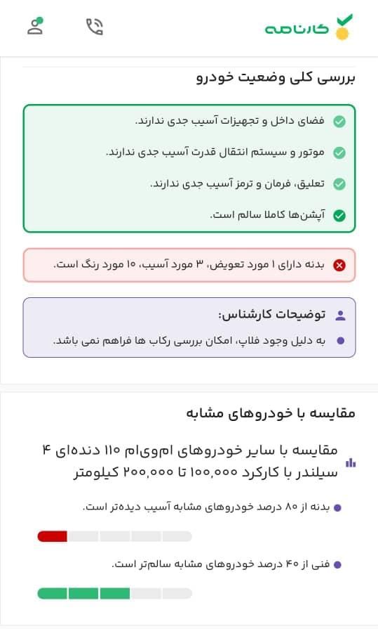 ام وی ام 110 چهار سیلندر دنده ای - 1392