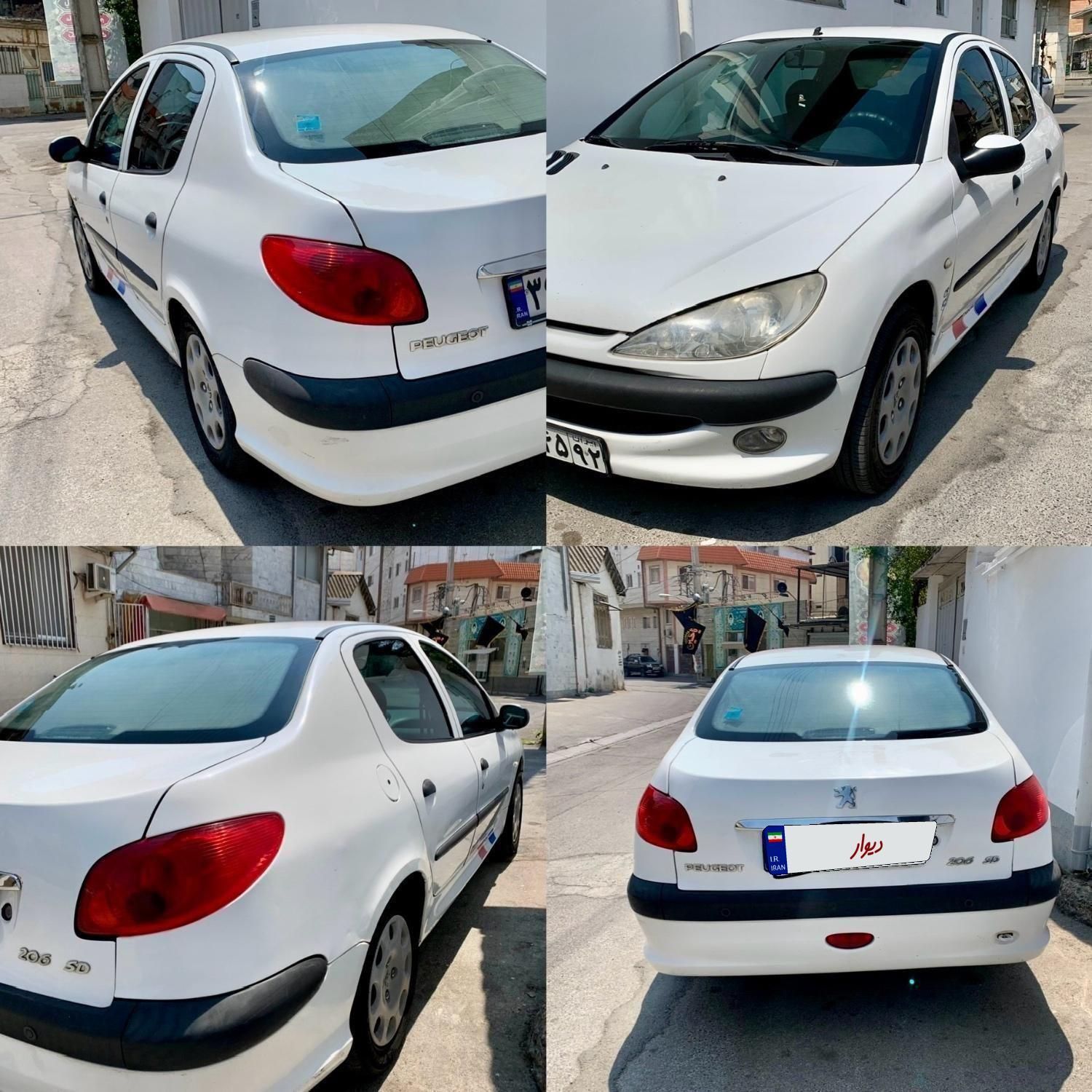 پژو ۲۰۶ صندوق دار v8 - 1396