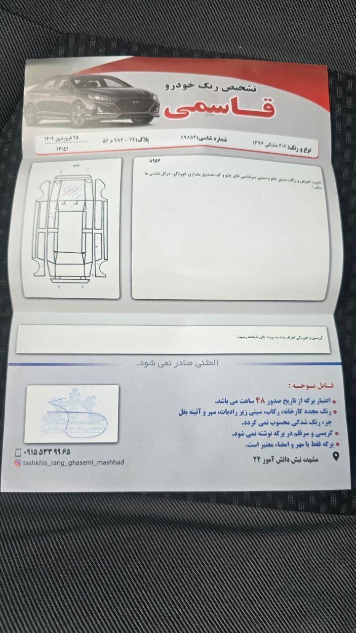 پژو 206 تیپ 2 - 1397