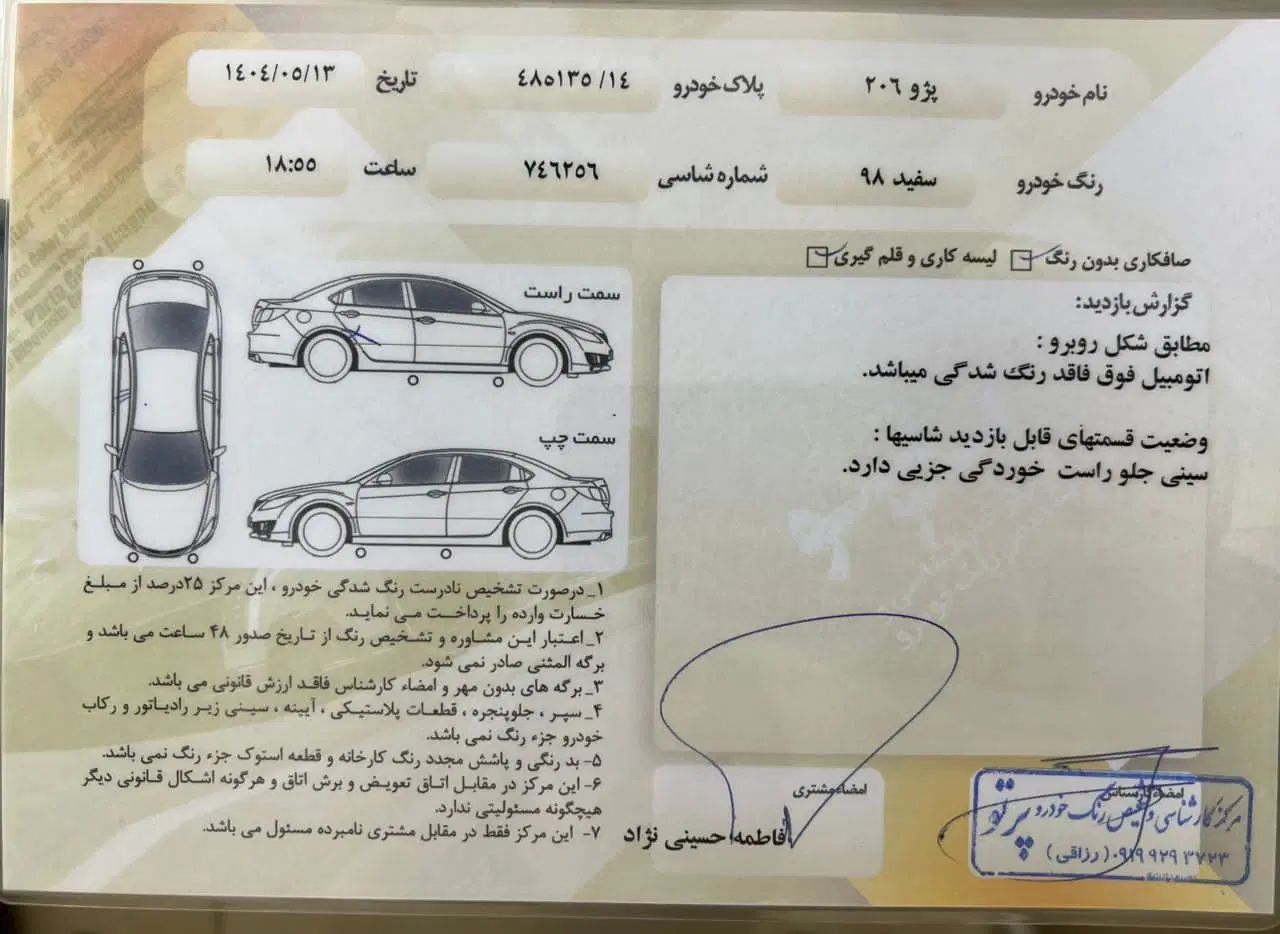 پژو 206 تیپ 2 - 1398