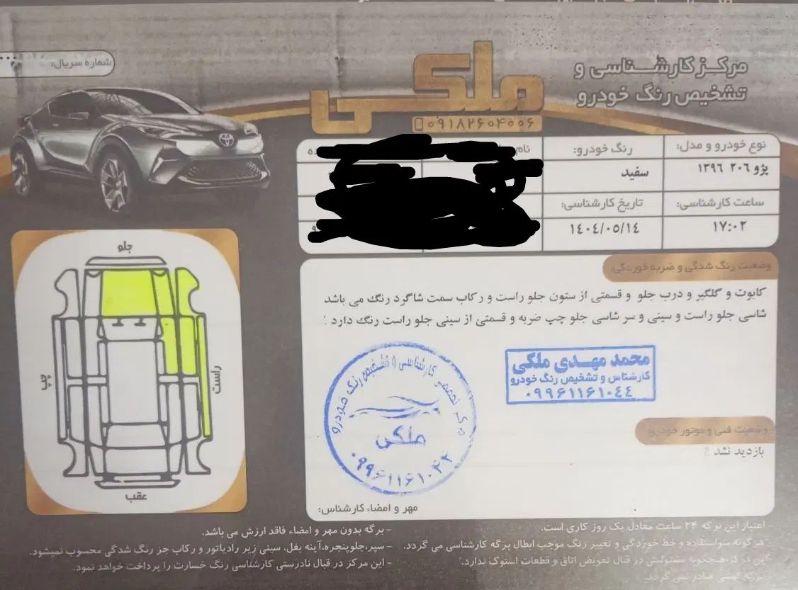 پژو 206 تیپ 2 - 1396