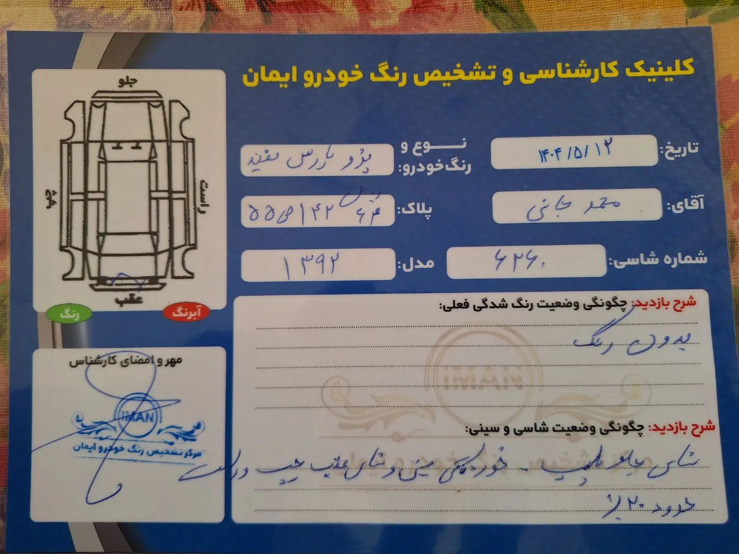 پژو پارس XU7ساده - 1392