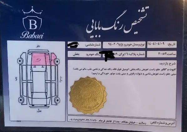 پژو 206 تیپ 5 - 1394