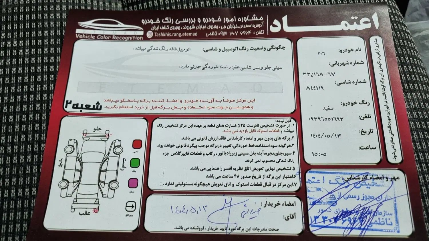 پژو 206 تیپ 2 - 1395