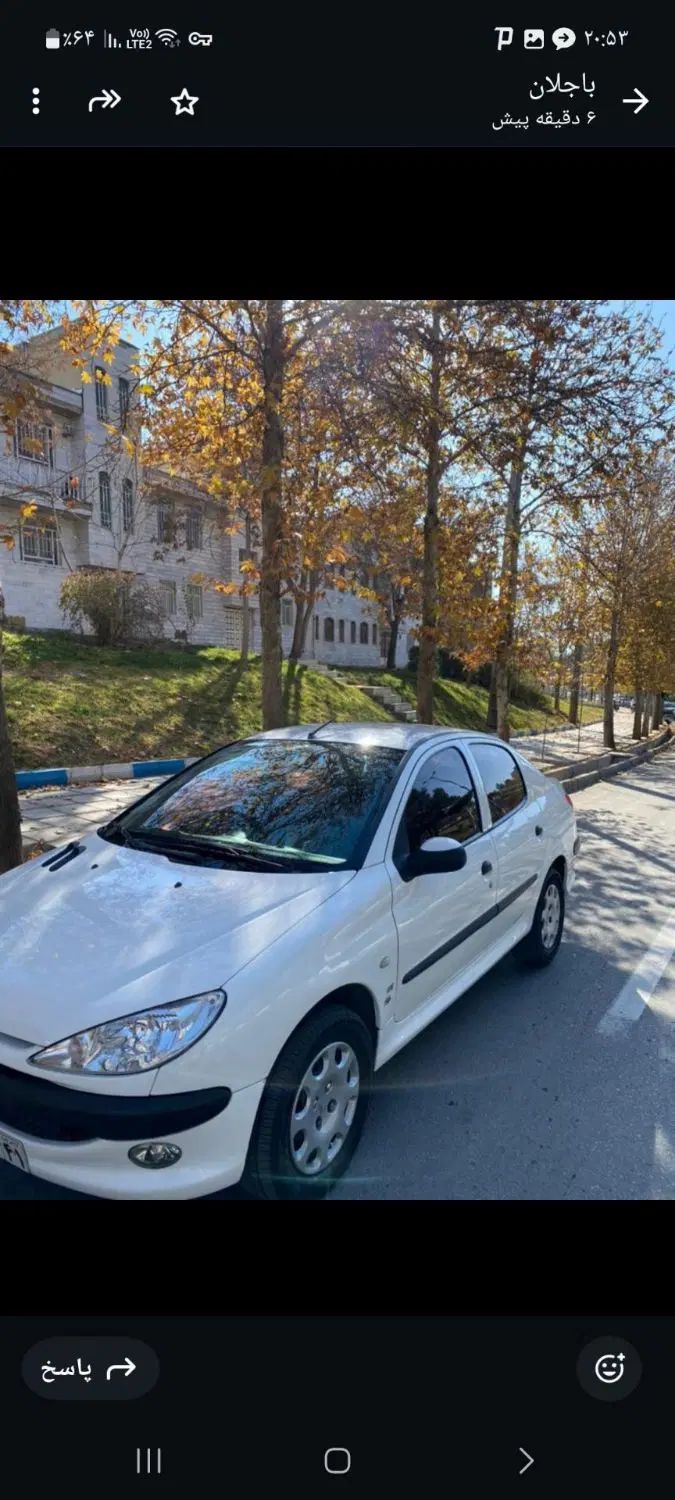 پژو ۲۰۶ صندوق دار v8 - 1396