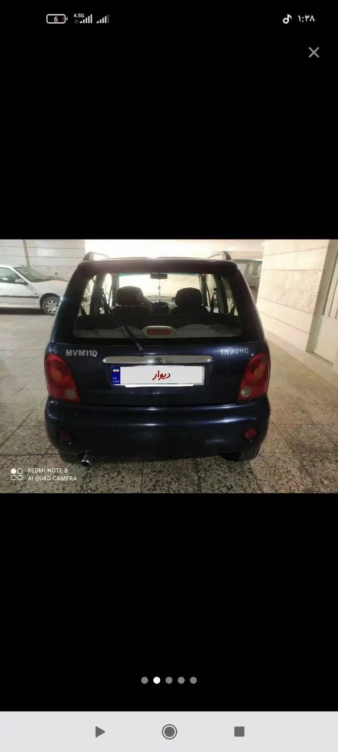ام وی ام 110 چهار سیلندر دنده ای - 1391