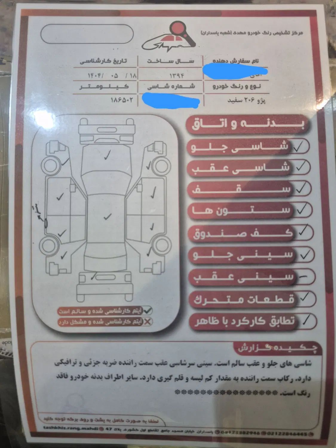 پژو 206 تیپ 2 - 1394