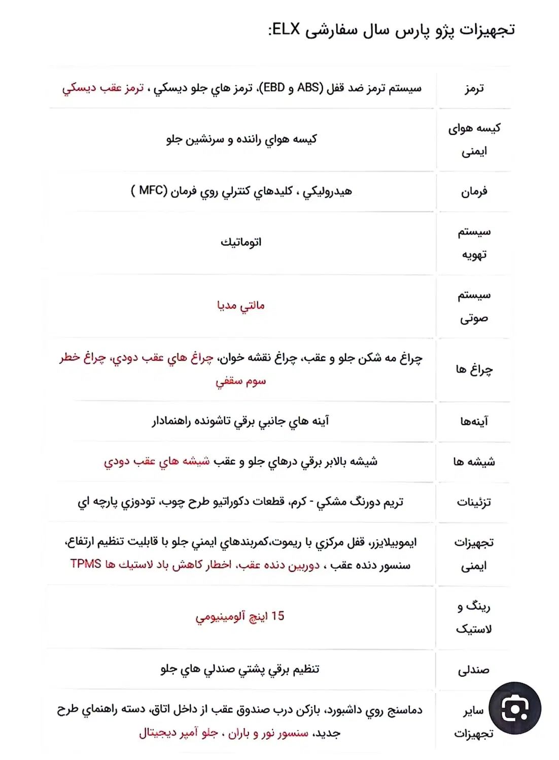 پژو پارس ELX-XU7P سفارشی - 1401