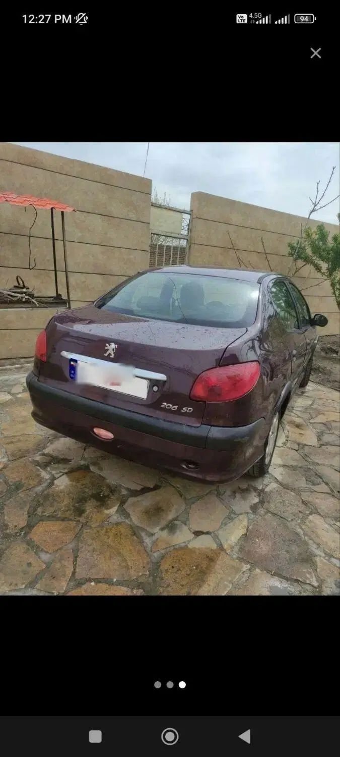پژو ۲۰۶ صندوق دار v8 - 1390