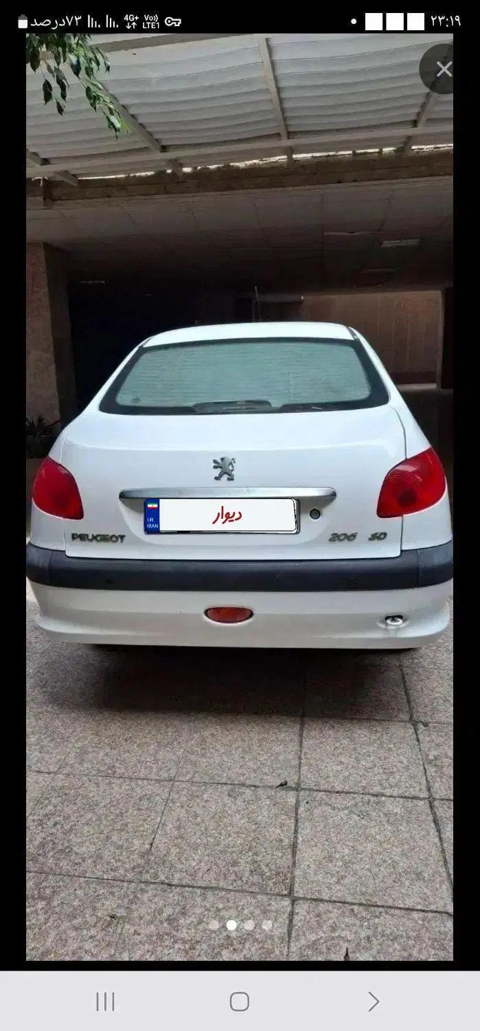 پژو ۲۰۶ صندوق دار v8 - 1390