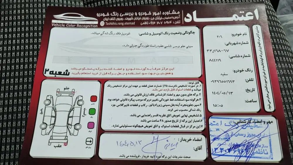 پژو 206 تیپ 2 - 1395