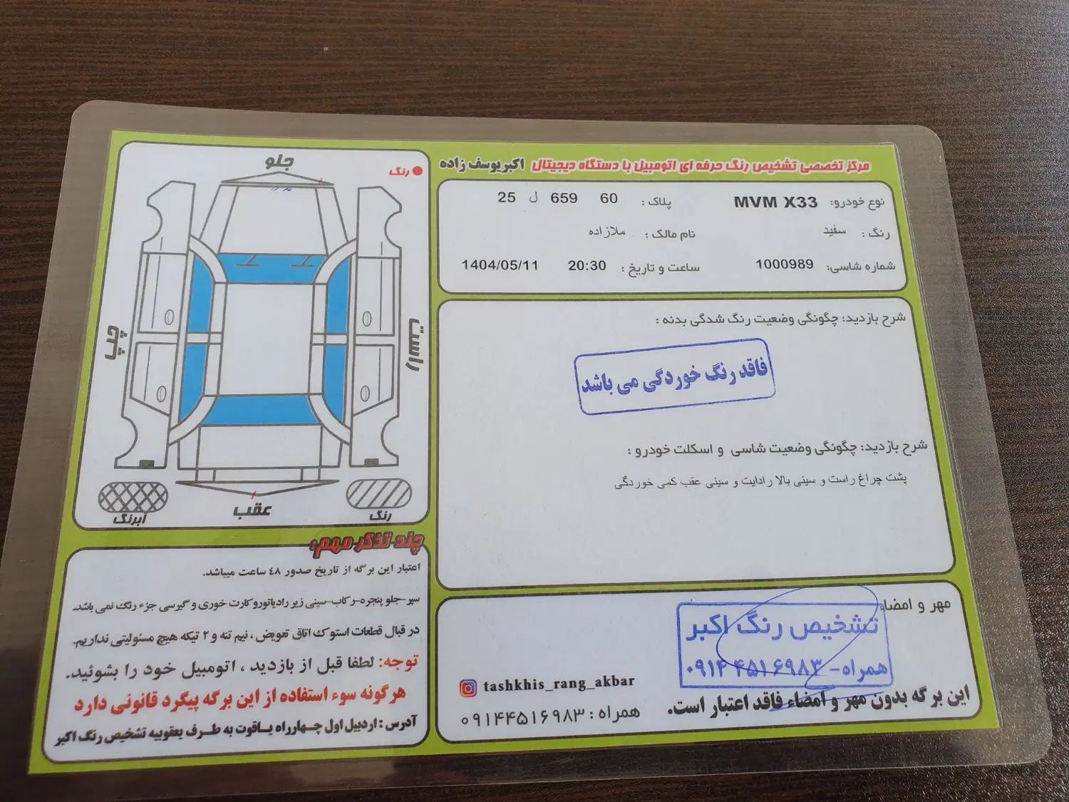 ام وی ام X33 جدید اتوماتیک - 1394