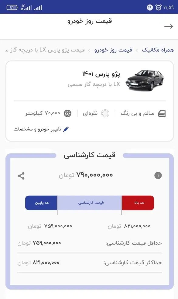پژو پارس سال - 1401