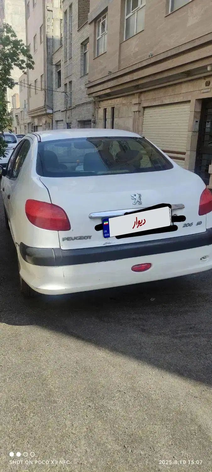 پژو ۲۰۶ صندوق دار v8 - 1389