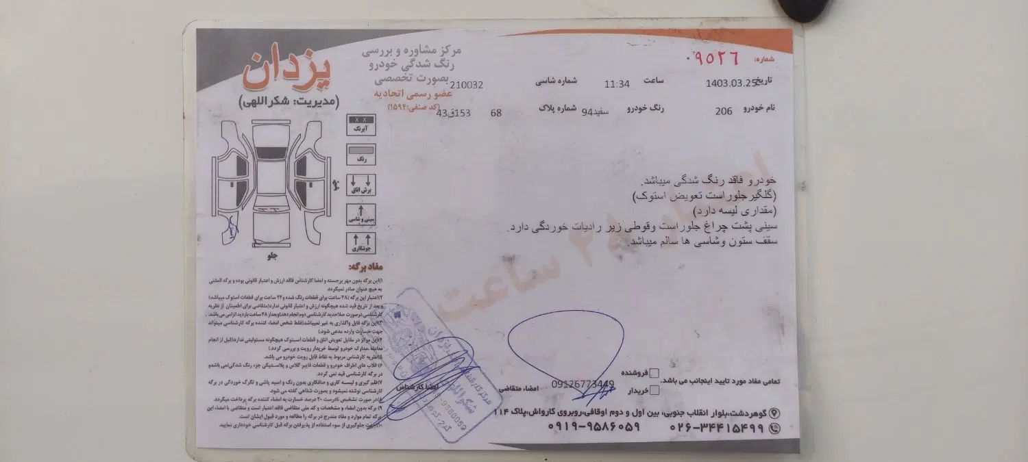 پژو 206 تیپ 2 - 1394