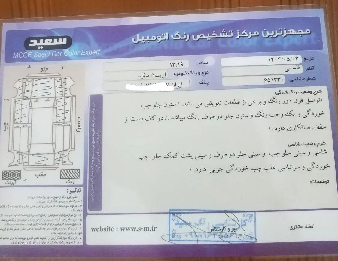 آریسان معمولی دوگانه سوز - 1395