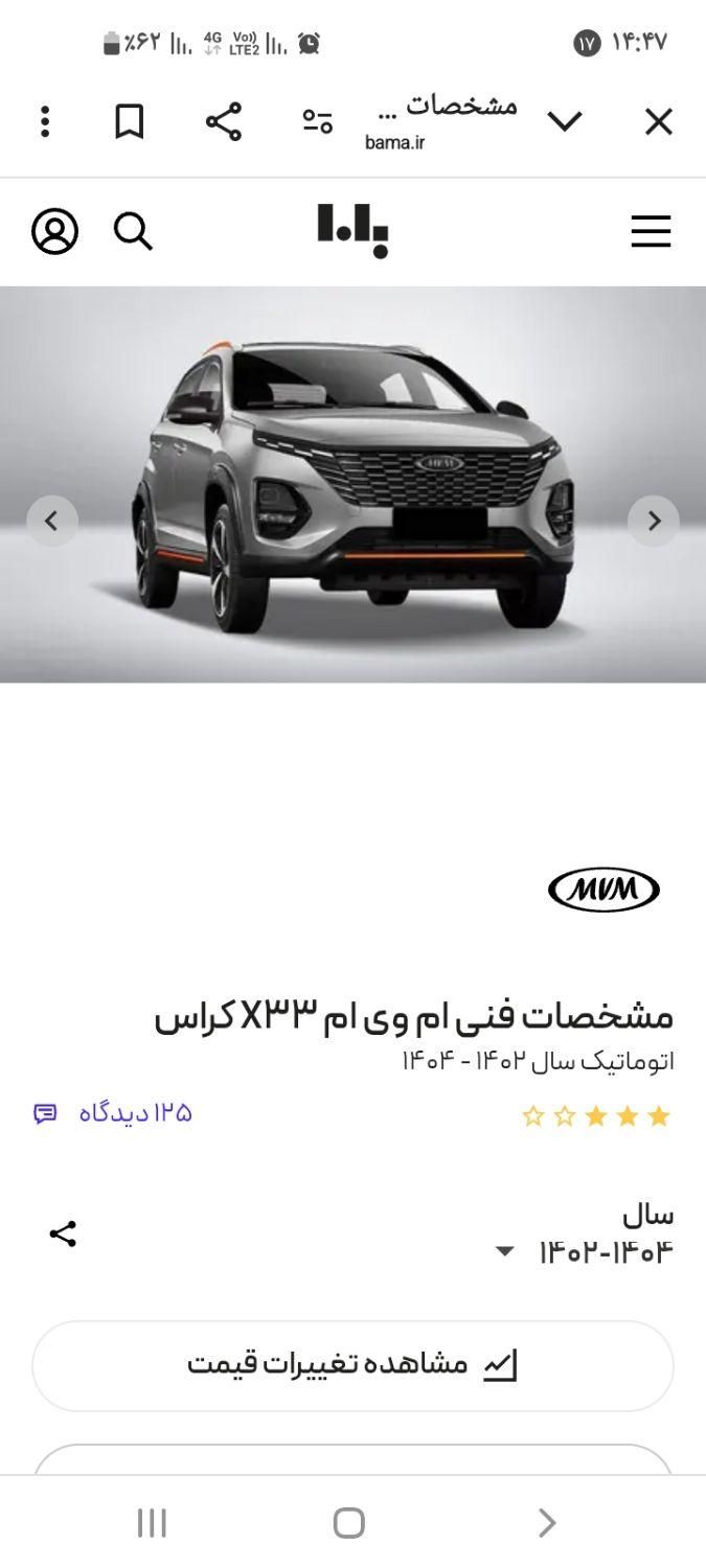 خودرو ام وی ام، X33 کراس آگهی ann_20054348