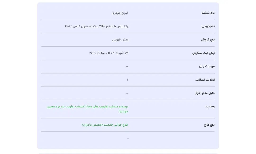 خودرو رانا، پلاس آگهی ann_20065671