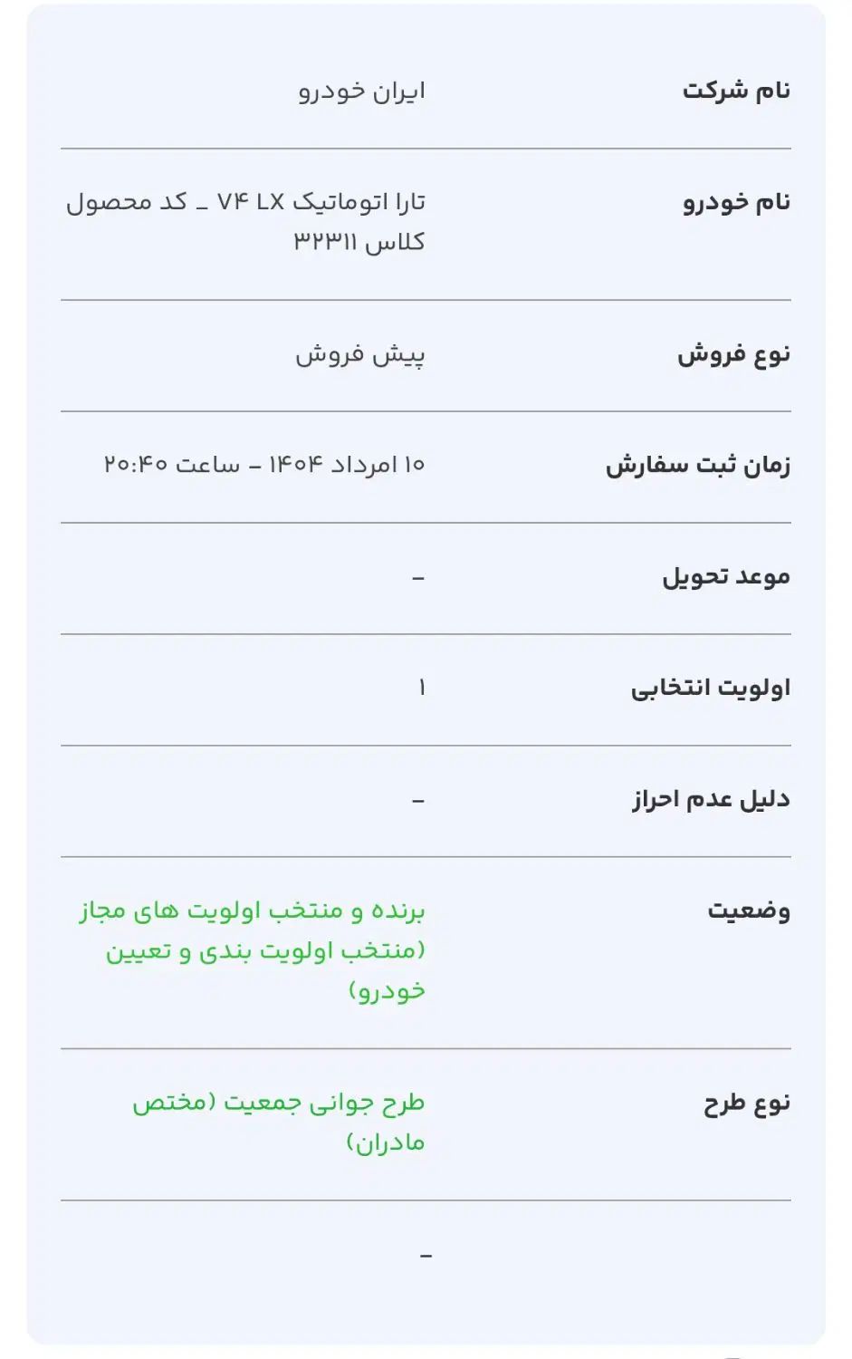 خودرو تارا، اتوماتیک آگهی ann_20066668