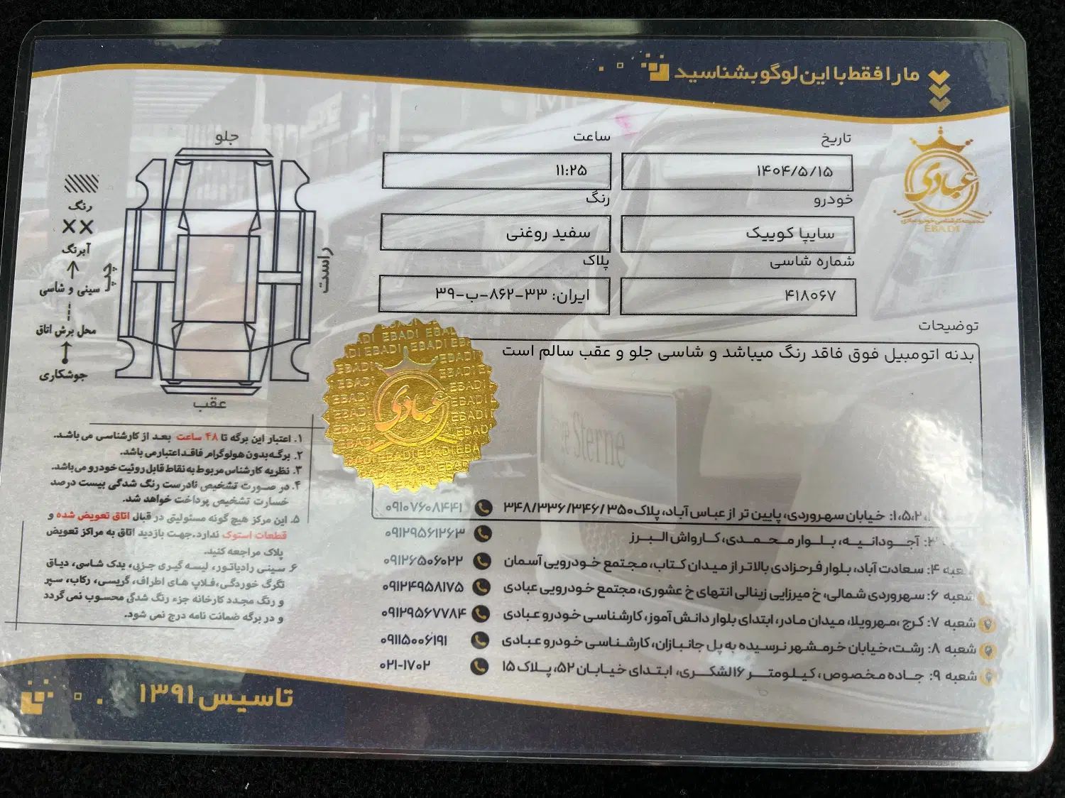 کوییک معمولی دنده‌ای - 1401