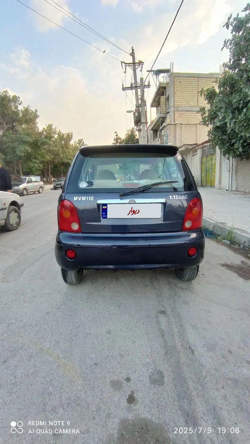 ام وی ام 110 چهار سیلندر دنده ای - 1393