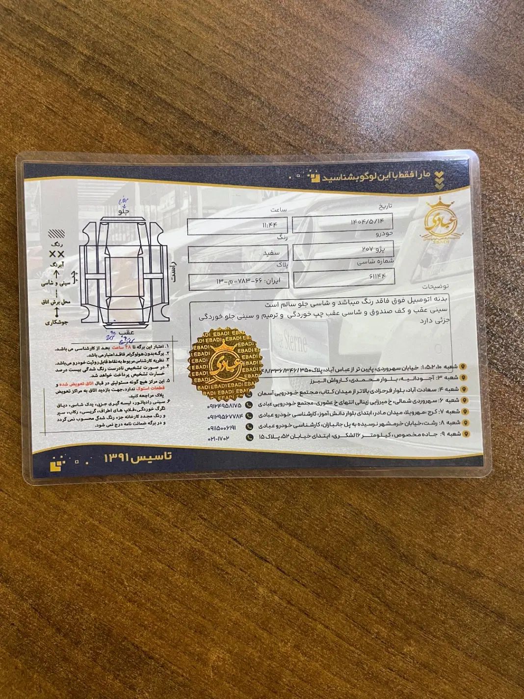 پژو 207 اتوماتیک TU5P - 1403