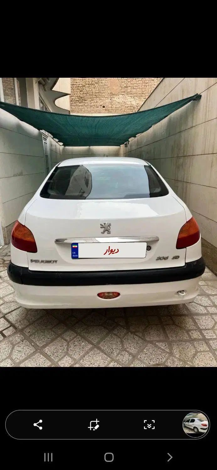 پژو ۲۰۶ صندوق دار v8 - 1388