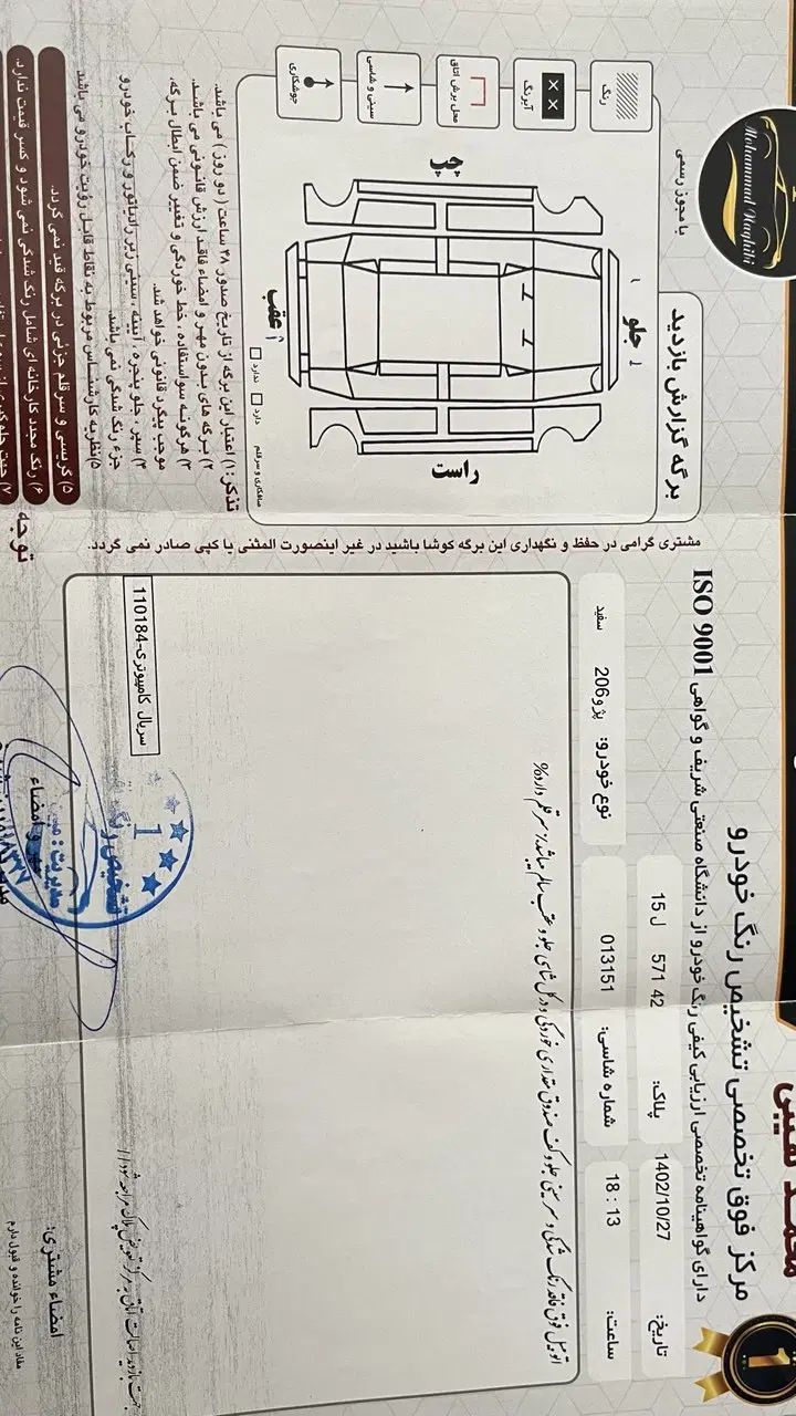 پژو 206 تیپ 2 - 1399