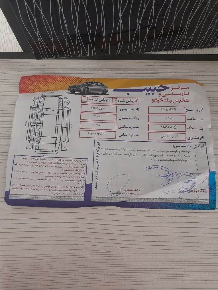 ام وی ام 315 هاچ بک اسپرت لاکچری - 1395