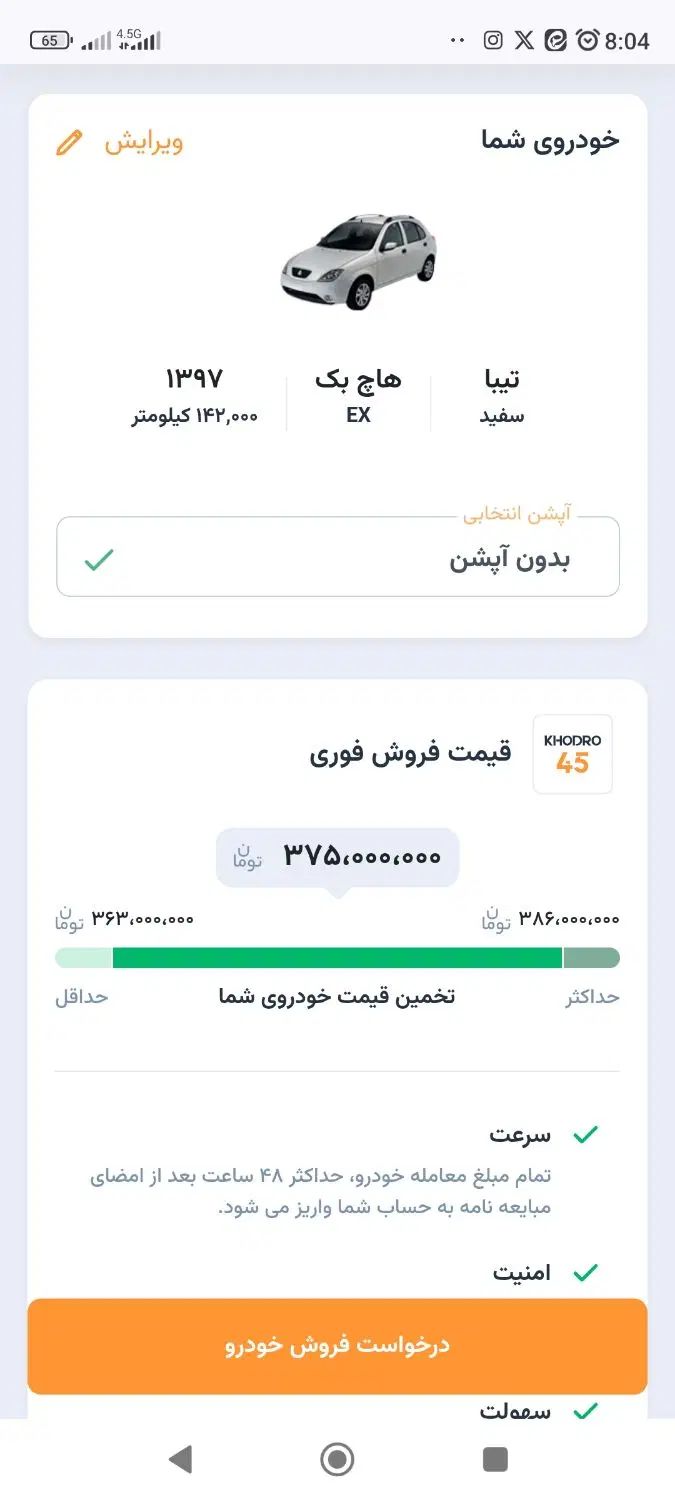 تیبا 2 EX رینگ آلومینیومی - 1397