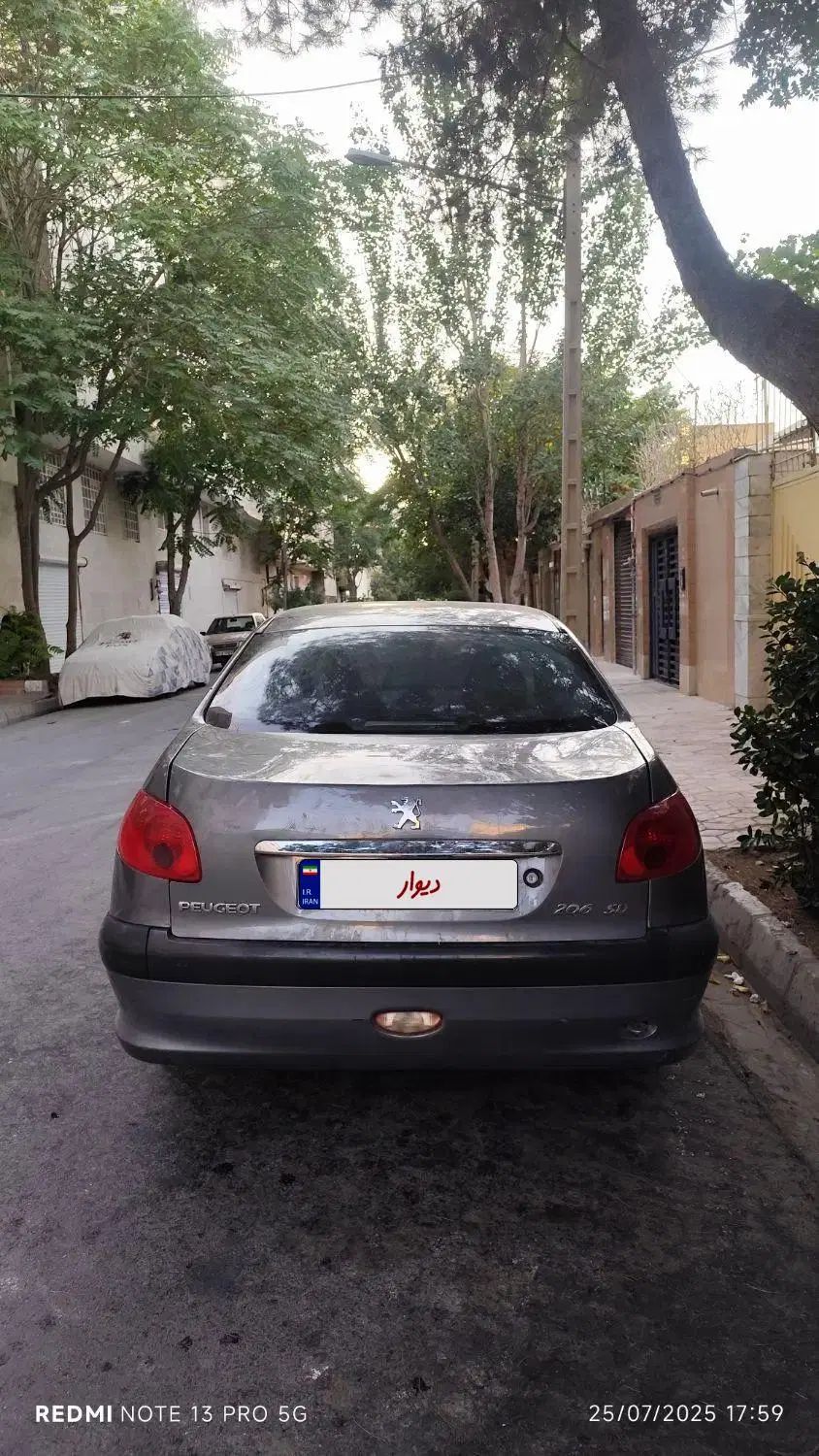 پژو ۲۰۶ صندوق دار v8 - 1390